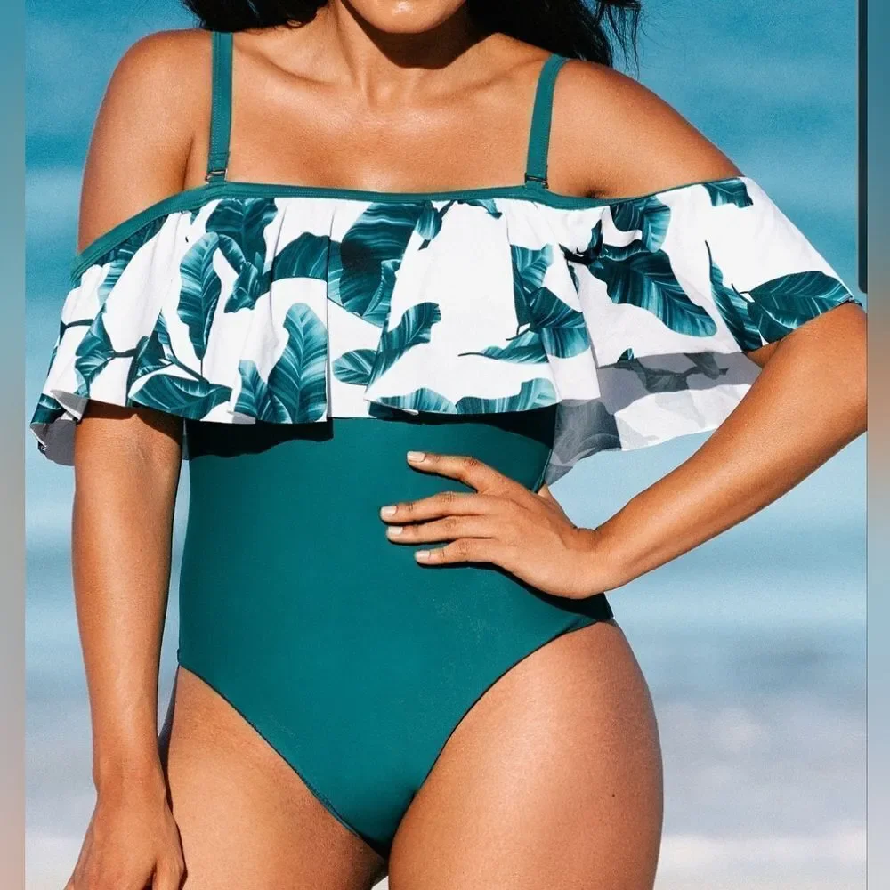 Tropical Plus Size one piece by Cupshe